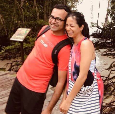 Purvesh Mankad wife Aarti Mann with her brother.